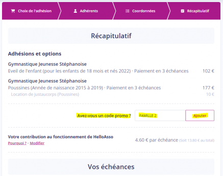 Code promo