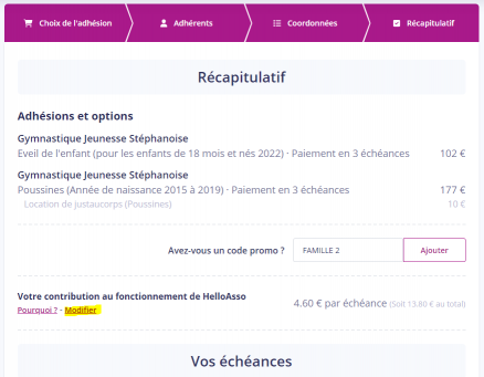 Contribution hello asso